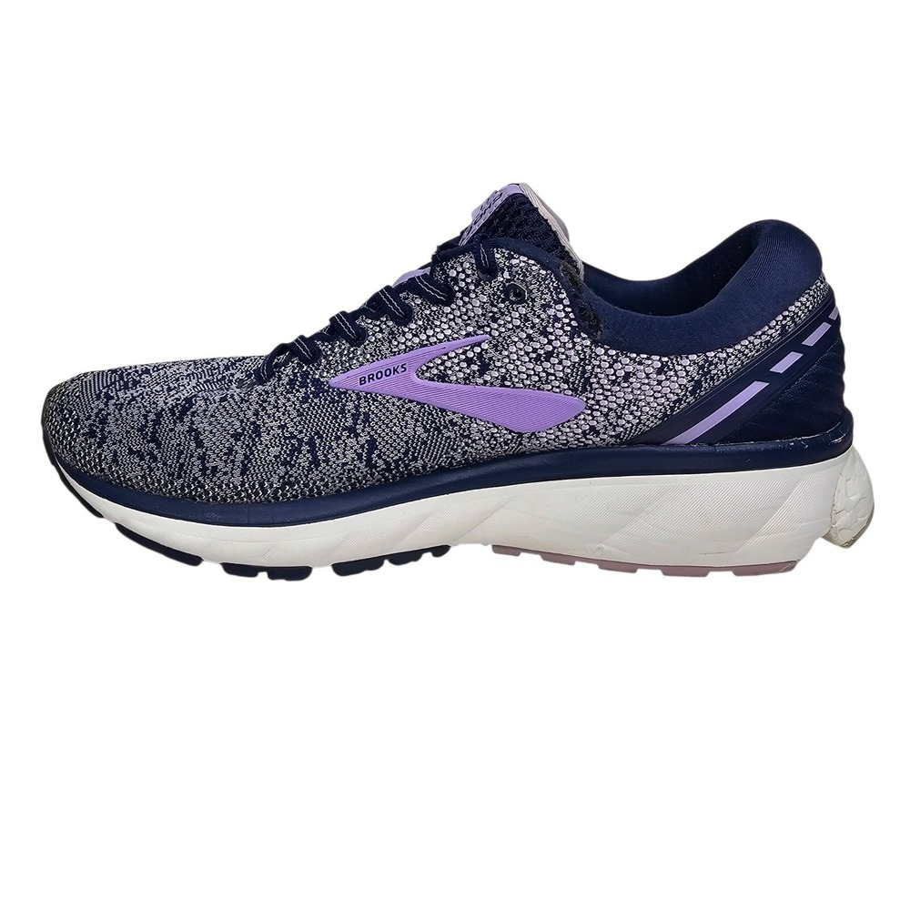 Brooks Ghost 11 Women Size 10 Navy Purple Running Shoes Low Top Sneaker - Picture 4 of 12